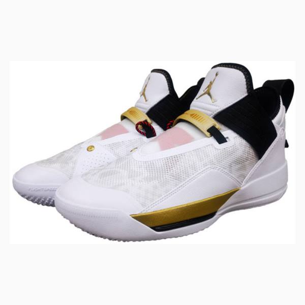 Air Jordan 33 Nike Chaussures Course Femme Noir Blanche | JD-154FT