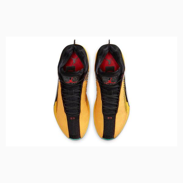 Air Jordan 35 Nike Dynasties Chaussure De Basketball Homme Jaune Noir | JD-648HZ