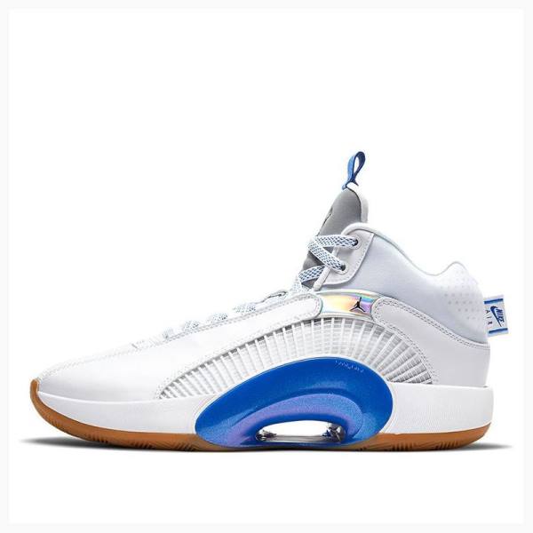 Air Jordan 35 Nike SH PF Sisterhood Chaussure De Basketball Homme Blanche Bleu | JD-726DZ