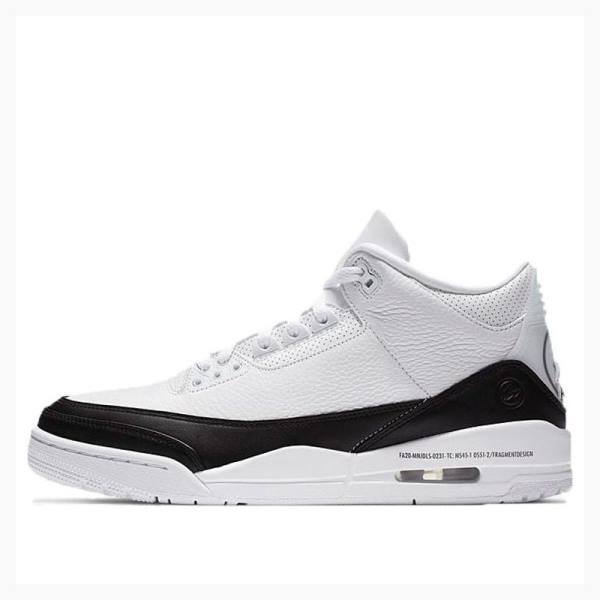 Air Jordan 3 Nike Retro SP Fragment Chaussure De Basketball Homme Blanche Noir | JD-453LS