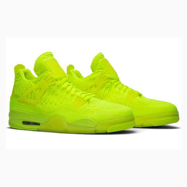 Air Jordan 4 Nike Flyknit Volt Chaussure De Basketball Homme Vert | JD-340YT