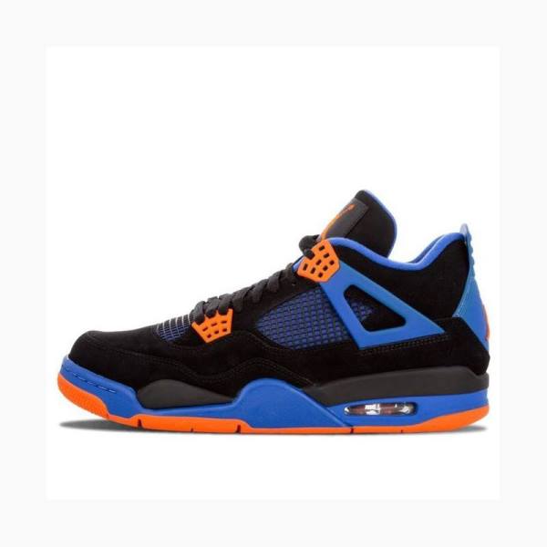 Air Jordan 4 Nike Retro Cavs Chaussure De Basketball Homme Noir Orange Bleu | JD-152EG