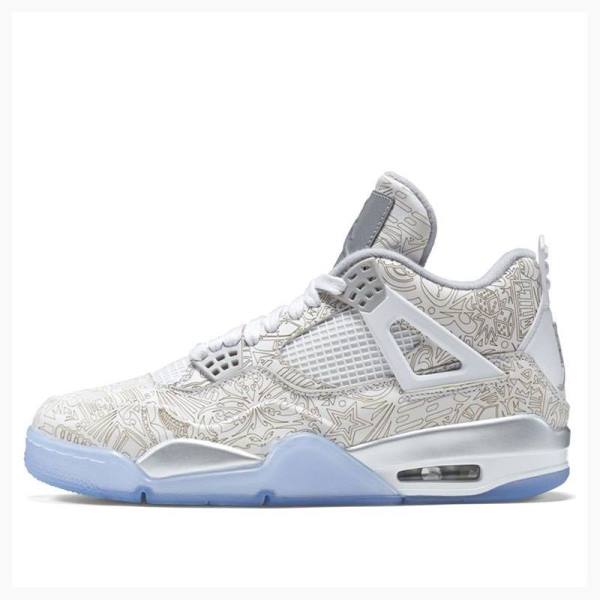 Air Jordan 4 Nike Retro Laser Chaussure De Basketball Homme Blanche | JD-140MS