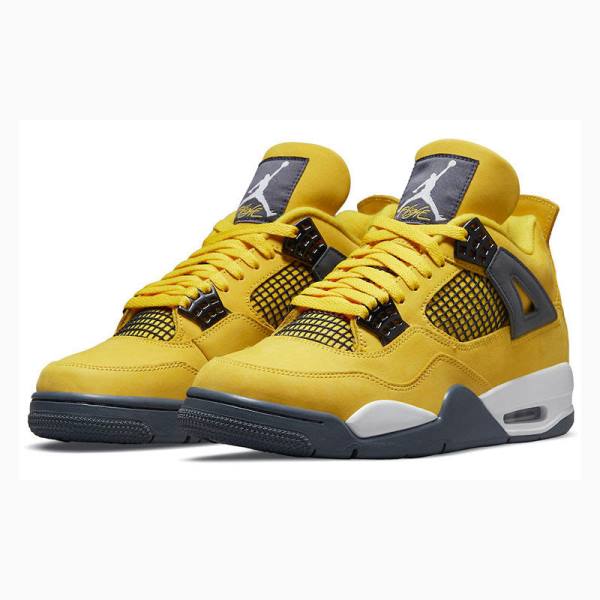 Air Jordan 4 Nike Retro Lightning Chaussure De Basketball Homme Jaune | JD-134VB