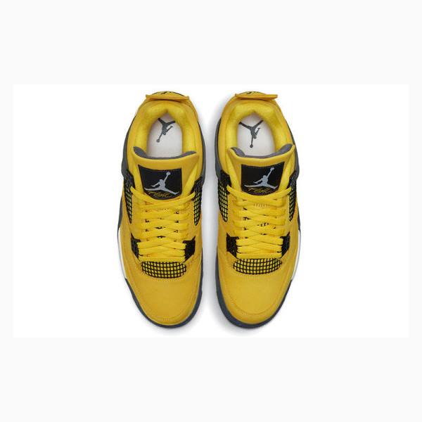 Air Jordan 4 Nike Retro Lightning Chaussure De Basketball Homme Jaune | JD-134VB