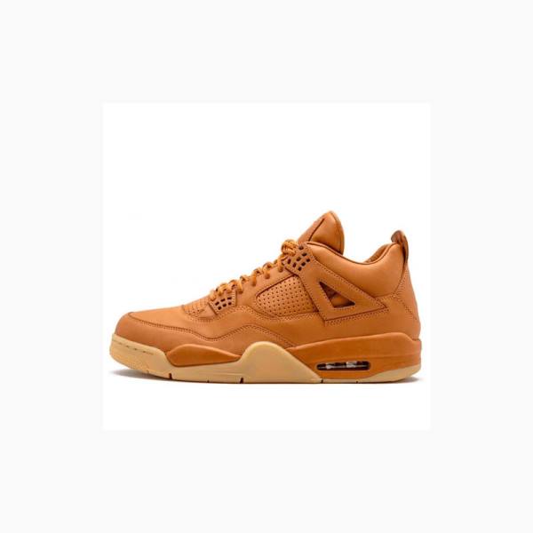 Air Jordan 4 Nike Retro Premium Wheat Chaussure De Basketball Homme Marron | JD-731MU