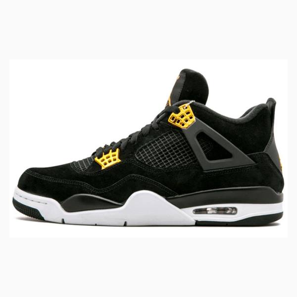 Air Jordan 4 Nike Retro Royalty Chaussure De Basketball Homme Noir Jaune | JD-743OG