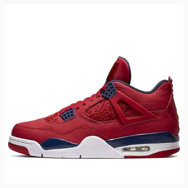 Air Jordan 4 Nike Retro SE FIBA Chaussure De Basketball Homme Rouge Noir | JD-913KR