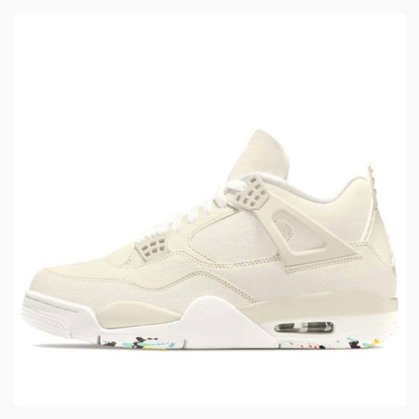 Air Jordan 4 Nike Tela Chaussure De Basketball Femme Blanche | JD-457CA