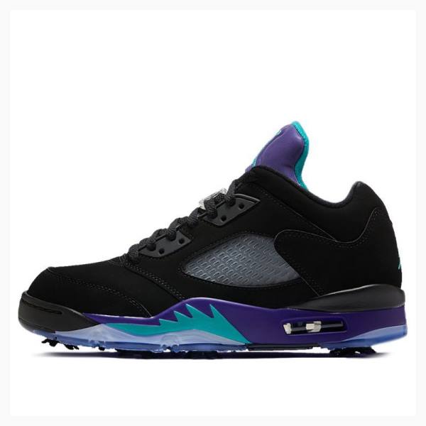 Air Jordan 5 Nike Low Golf Grape Baskets Homme Noir | JD-367ON