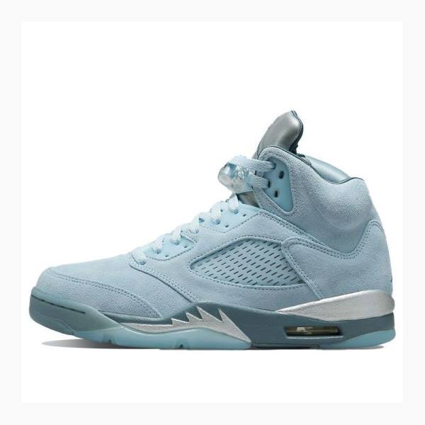 Air Jordan 5 Nike Retro Bird Chaussure De Basketball Femme Bleu | JD-297WD