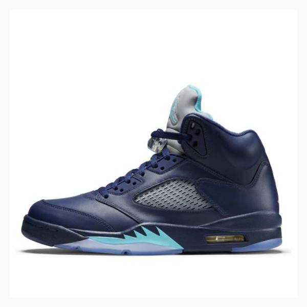 Air Jordan 5 Nike Retro Hornets Chaussure De Basketball Homme Bleu Marine | JD-768SP