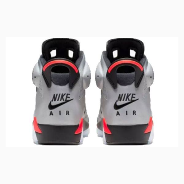 Air Jordan 6 Nike Retro Reflective Infrared Chaussure De Basketball Homme Argent Noir Rouge | JD-716FN