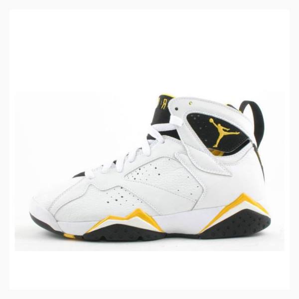 Air Jordan 7 Nike Retro Chaussure De Basketball Femme Blanche Noir Jaune | JD-435DF