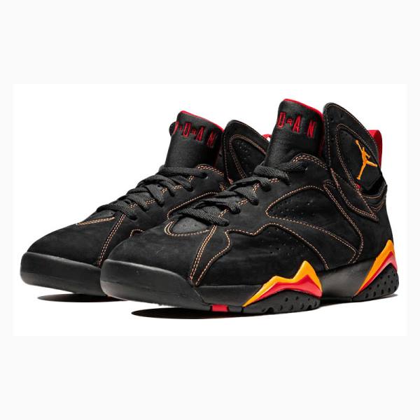 Air Jordan 7 Nike Retro Citrus Chaussure De Basketball Homme Noir Orange | JD-067RY