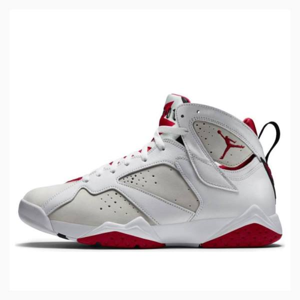 Air Jordan 7 Nike Retro Hare Chaussure De Basketball Homme Blanche Rouge | JD-819IO