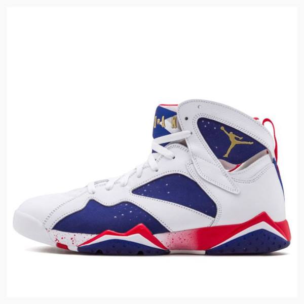 Air Jordan 7 Nike Retro Olympic Tinker Alternate Chaussure De Basketball Homme Blanche Rouge Bleu Marine | JD-274WT