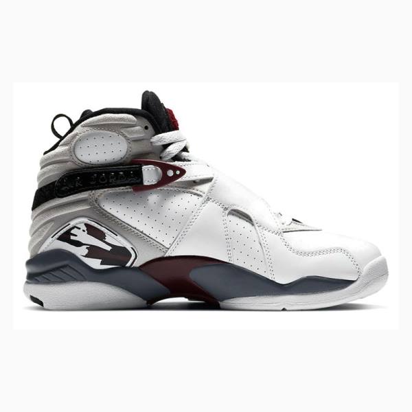 Air Jordan 8 Nike Retro 'Burgundy' Chaussure De Basketball Femme Blanche Rouge | JD-057OM