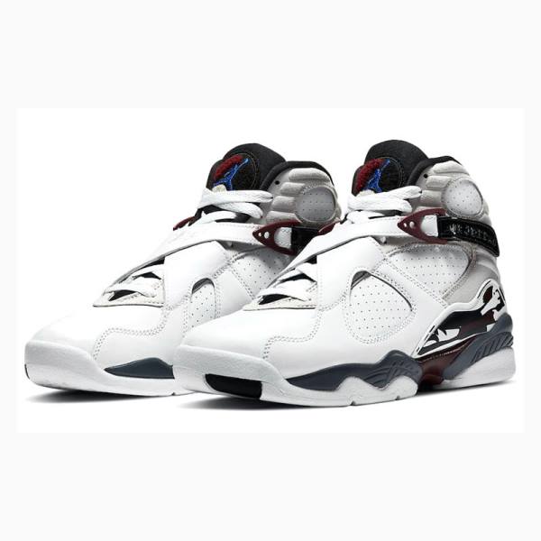 Air Jordan 8 Nike Retro 'Burgundy' Chaussure De Basketball Femme Blanche Rouge | JD-057OM