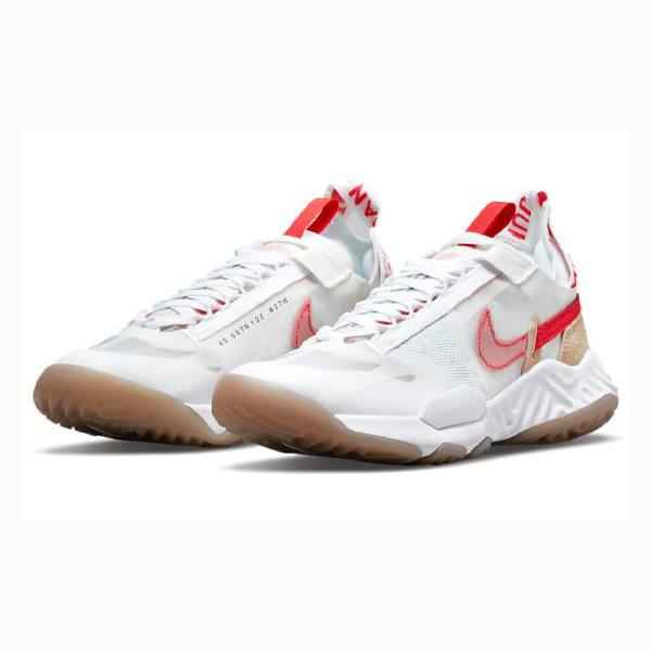 Air Jordan Nike Delta Breathe HABANERO Chaussures Course Femme Blanche Rouge | JD-230OK