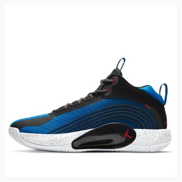 Air Jordan Nike Jumpman 2021 PF Blue Black Chaussure De Basketball Homme Noir Bleu Rouge | JD-489JY