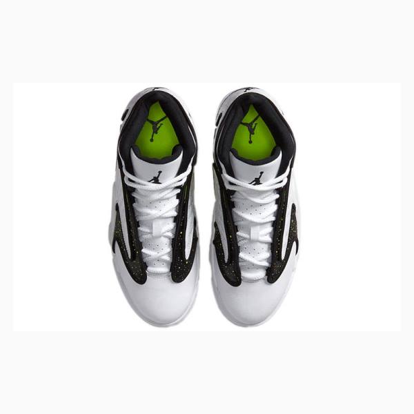 Air Jordan Nike OG Volt Splatter Chaussure De Basketball Femme Blanche Noir Vert | JD-163EA