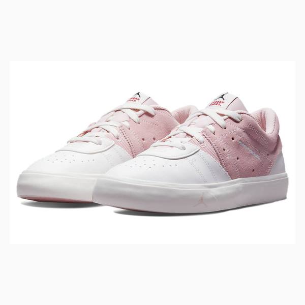 Air Jordan Nike Series ES Atmosphere Baskets Femme Blanche Rose | JD-186RM