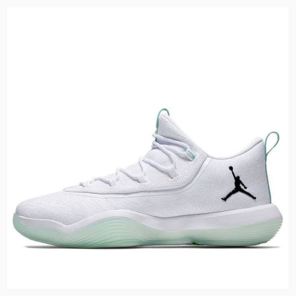 Air Jordan Nike SuperFly Low PF Baskets Femme Blanche Vert | JD-201IU