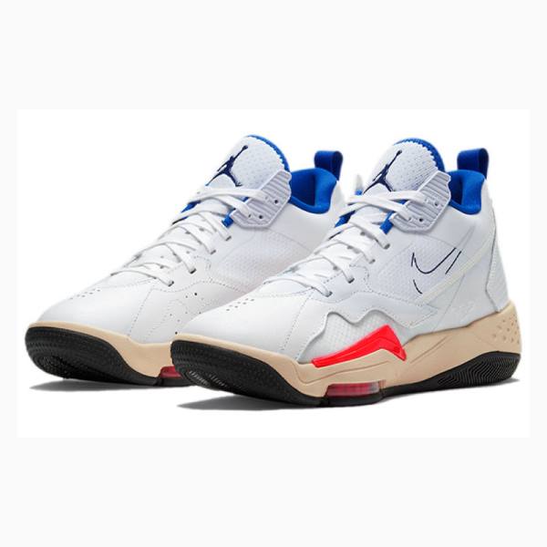 Air Jordan Nike Zoom 92 Ultramarine Chaussure De Basketball Femme Blanche Bleu Rouge | JD-874YN